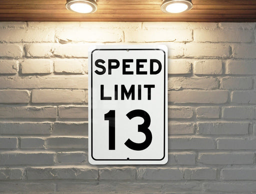 Speed Limit 13 MPH Sign - Custom Speed Control Aluminum Sign