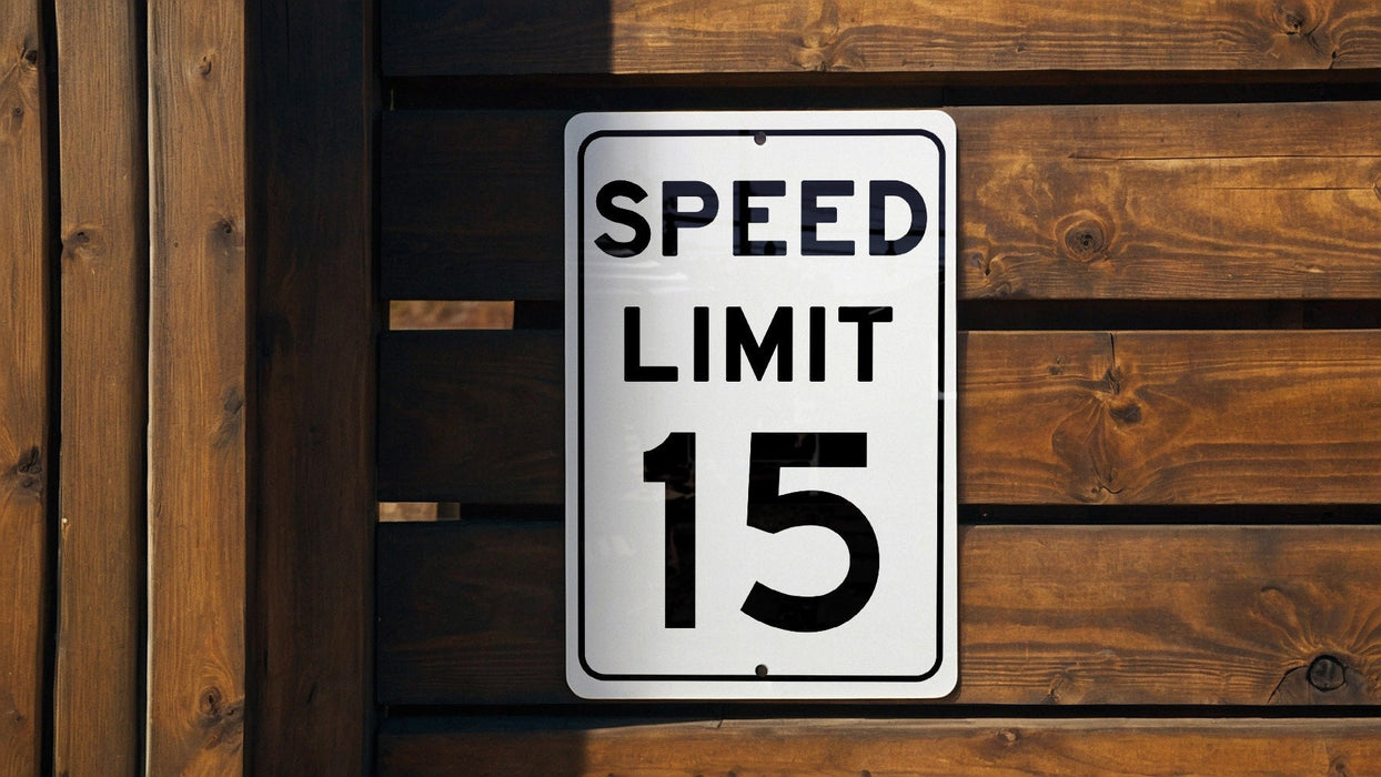 Speed Limit 15 MPH Sign - Residential and School Zone Aluminum Sign