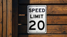 Speed Limit 20 MPH Sign - Durable Traffic Safety Aluminum Signage
