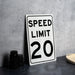 Speed Limit 20 MPH Sign - Durable Traffic Safety Aluminum Signage