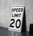 Speed Limit 20 MPH Sign - Durable Traffic Safety Aluminum Signage