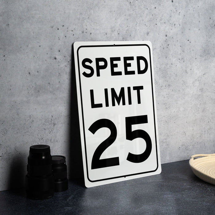 Speed Limit 25 MPH Sign