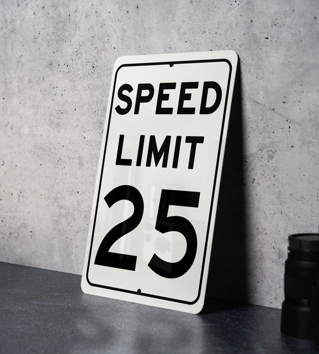 Speed Limit 25 MPH Sign