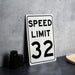 Speed Limit 32 MPH Sign - Customizable Aluminum Sign for Targeted Speed Control