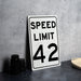 Speed Limit 42 MPH Sign - Aluminum Signage for Special Speed Regulations"