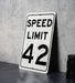 Speed Limit 42 MPH Sign - Aluminum Signage for Special Speed Regulations"