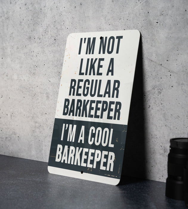 a sign that says i'm not like a regular banker i'm a