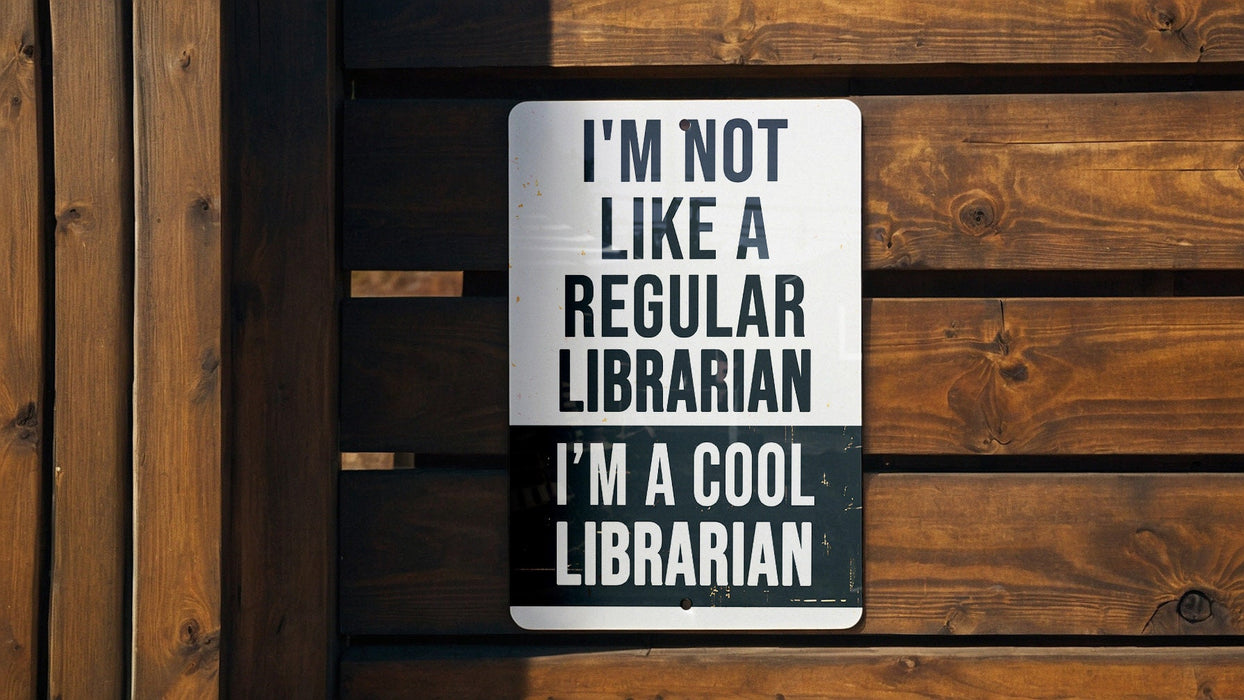 a sign that says i'm not like a regular librarian