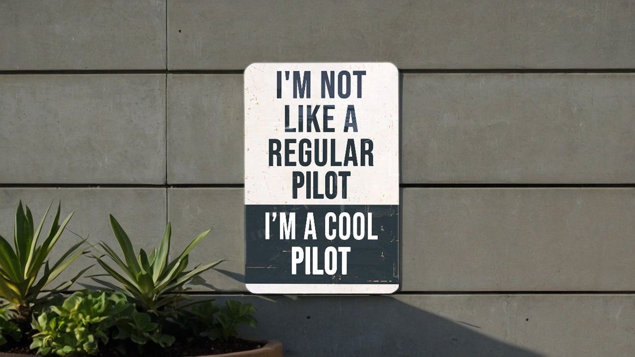 a sign that says i'm not like a regular pilot i'm a