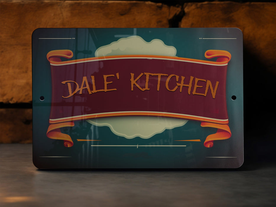 a sign that says dale'kitchen on it