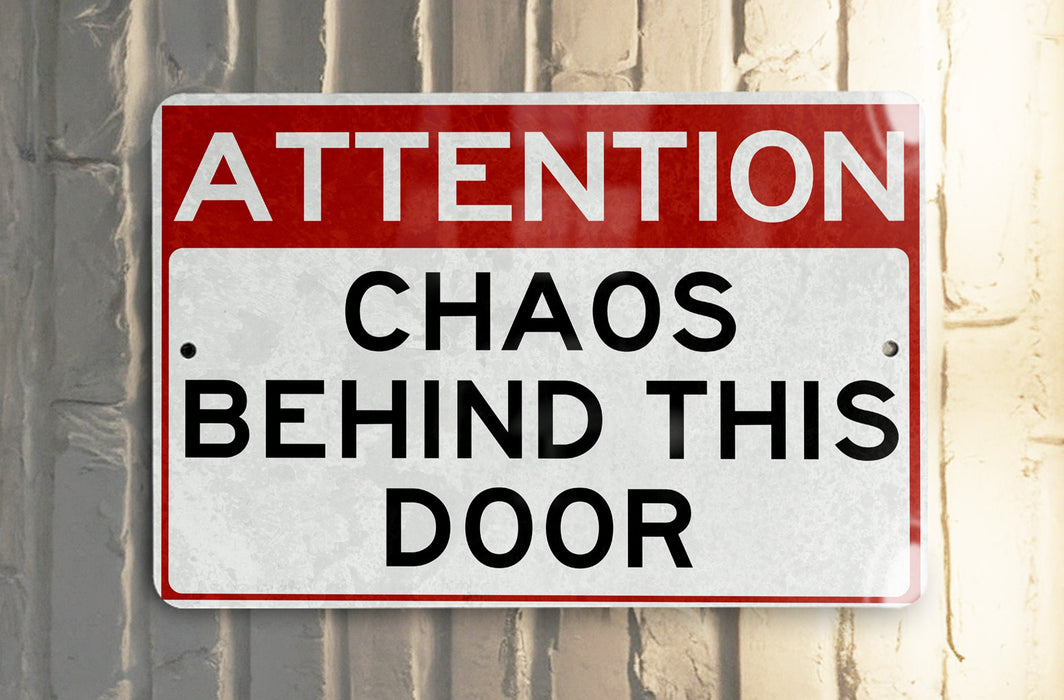 a red and white sign that reads do not enter behind this sign