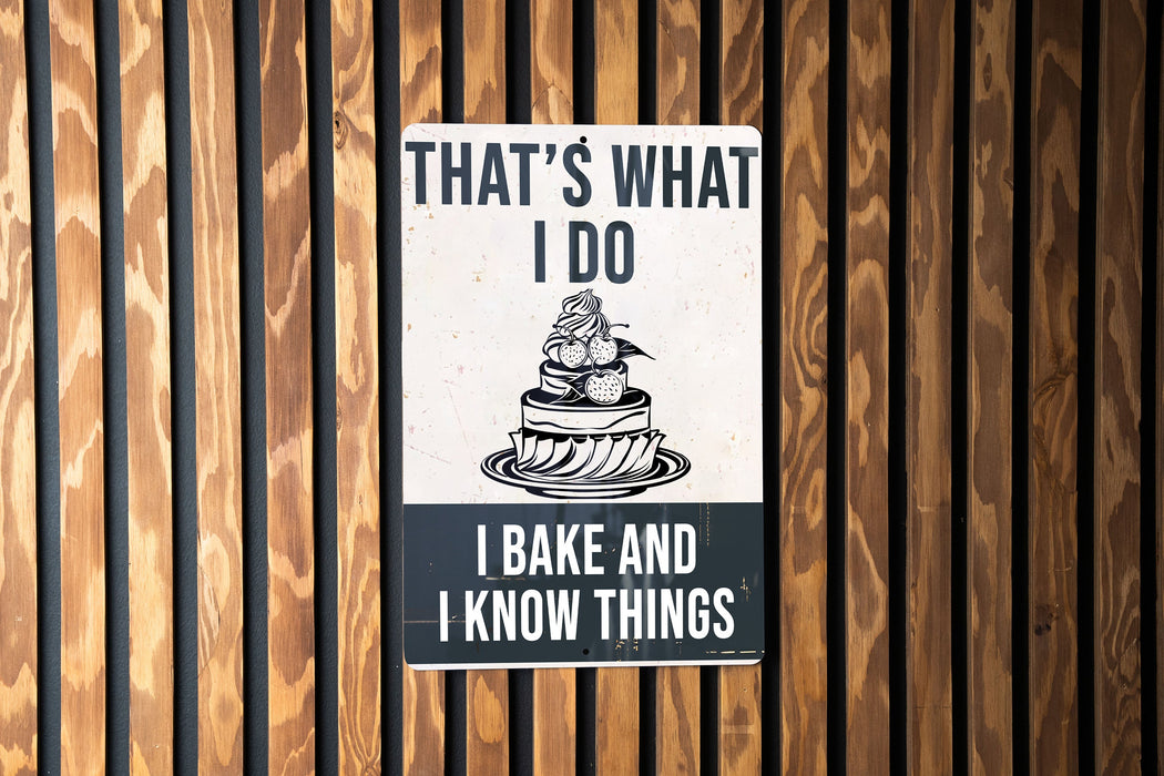 a sign on a wooden wall that says, that's what i do ba