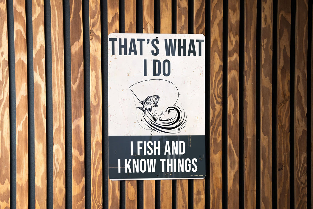 a sign on a wooden wall that says, that's what i do i