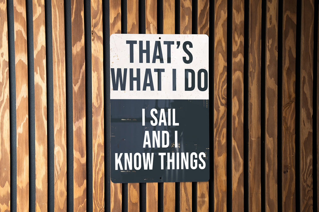 a sign on a wooden wall that says, that's what i do i
