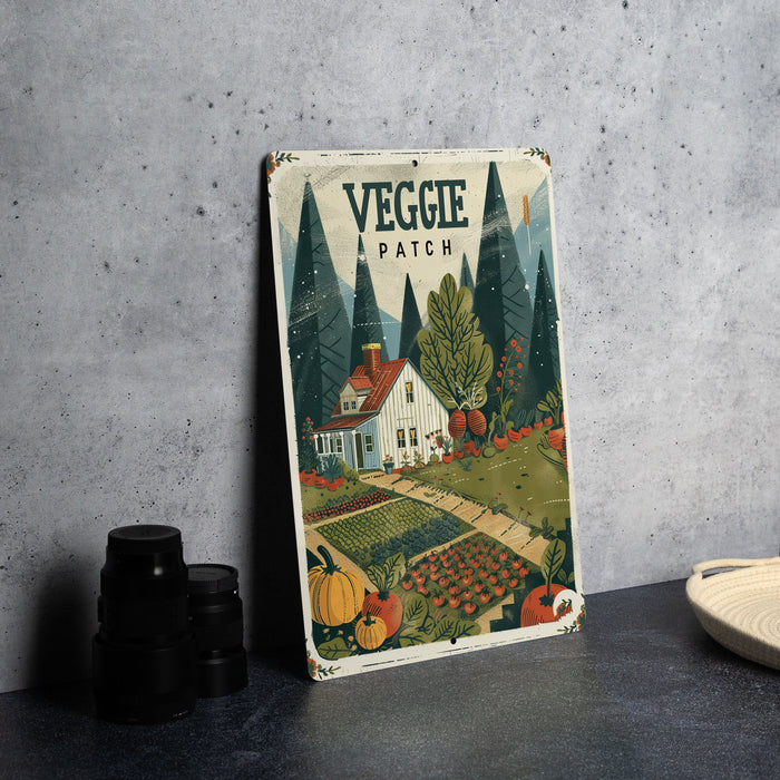 a picture of a vegetable patch on a table