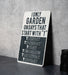 a sign on a table that says only garden on days that start with t