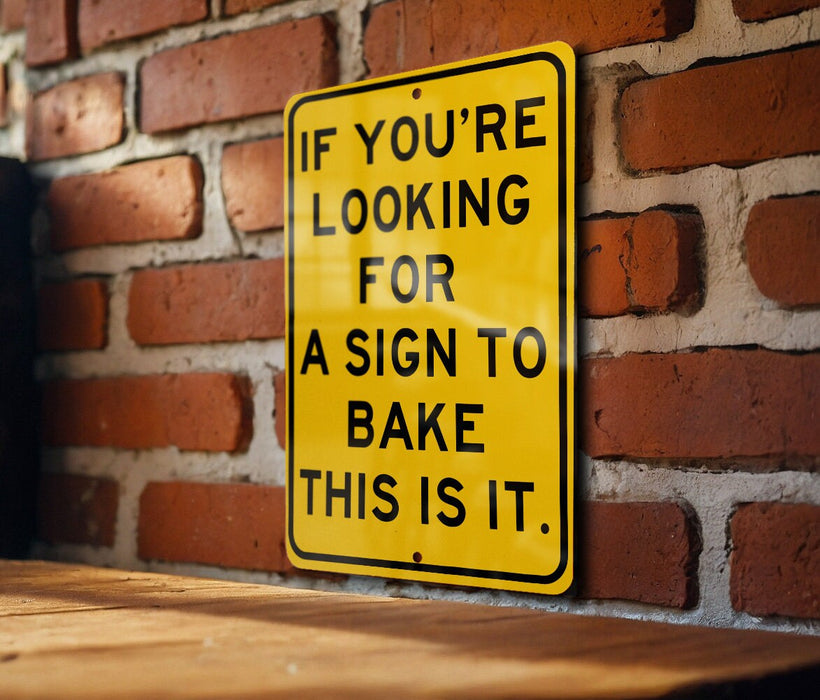 a sign on a brick wall that says if you're looking for a sign