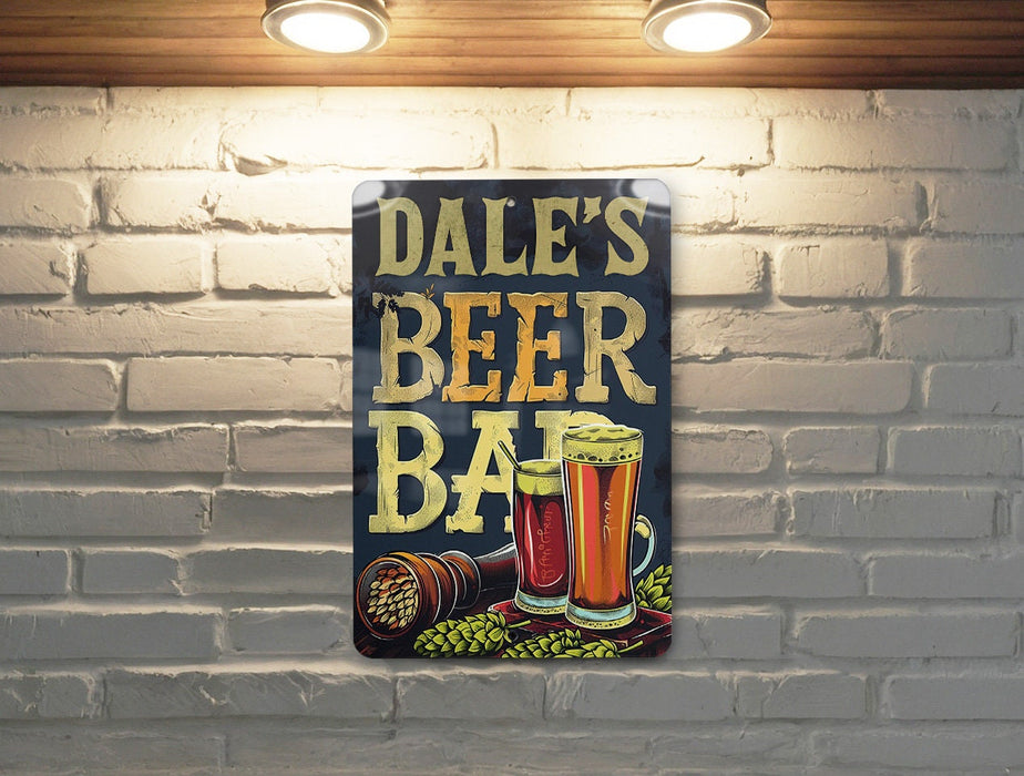 a brick wall with a sign that says dale's beer bar