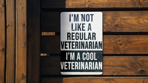 a sign on a wooden fence that says i'm not like a regular veteran