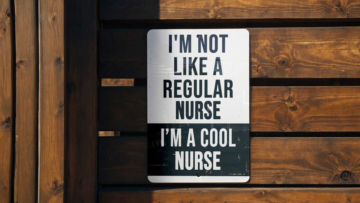 a sign that says i'm not like a regular nurse i'm a