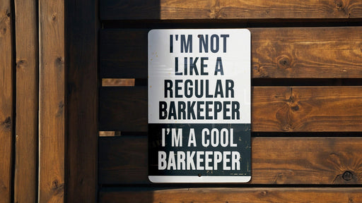 a sign that says i'm not like a regular banker i'm a