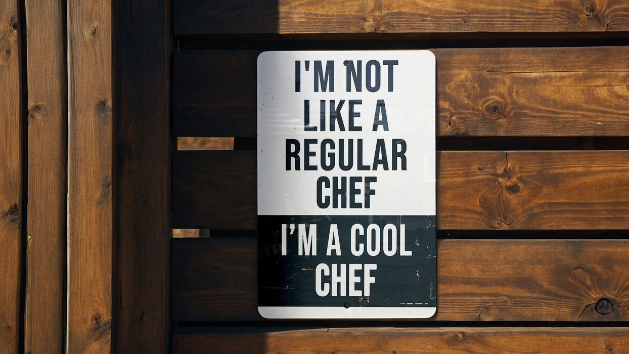 a sign that says i'm not like a regular chef i'm a
