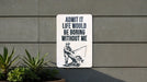 a sign on the side of a building that says, admit it life would be