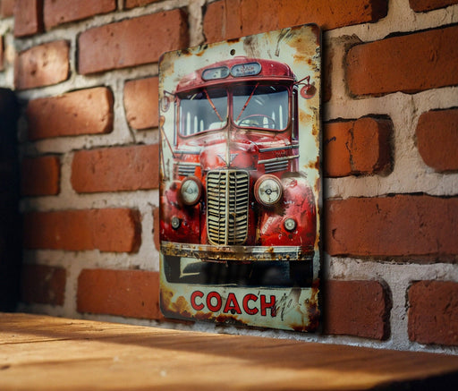 an old red truck painted on a brick wall