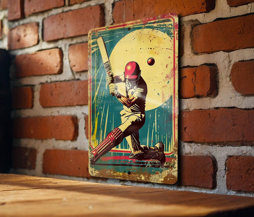 a picture of a baseball player on a brick wall