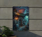 a picture of a house on a wall