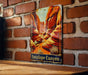 a picture of an antelope canyon hanging on a brick wall