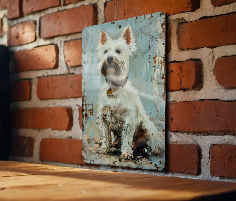 a painting of a dog on a brick wall