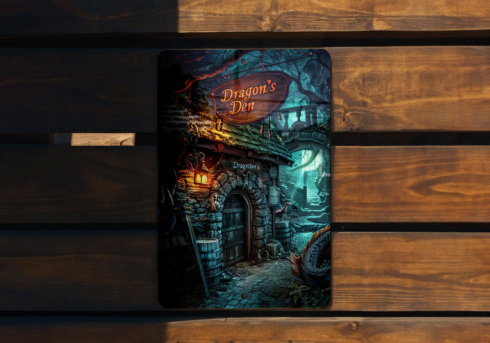 a wooden bench with a picture of a house on it