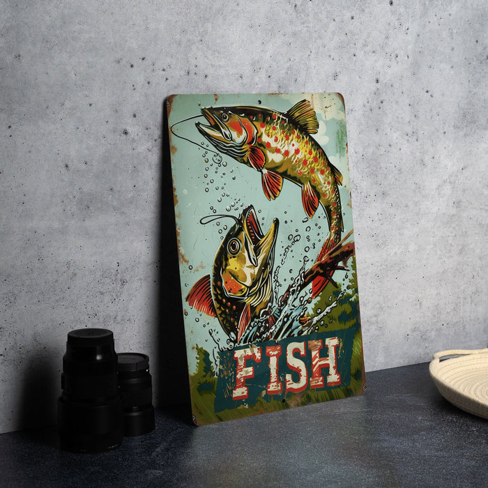 a picture of a fish on a wall