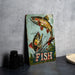 a picture of a fish on a wall