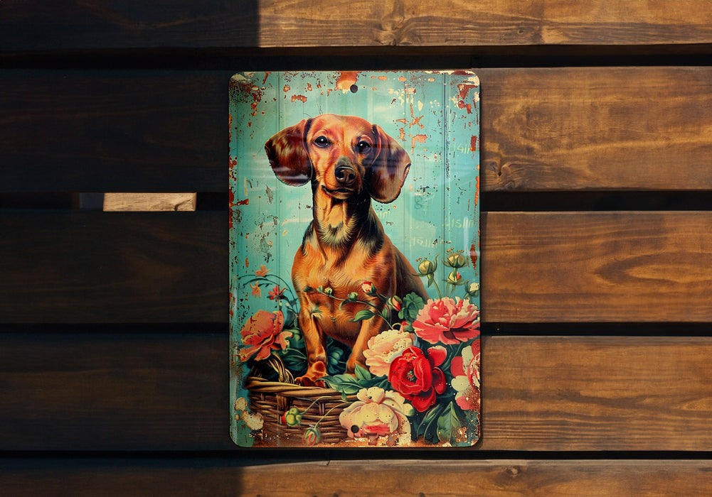 a picture of a dog sitting on top of a wooden bench