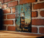 a picture of big ben on a brick wall