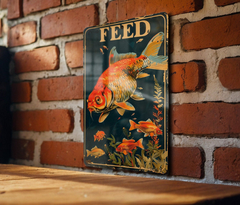 a picture of a fish on a brick wall
