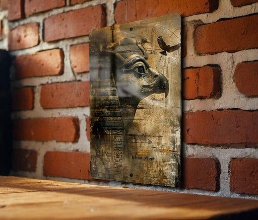 a picture of a giraffe on a brick wall
