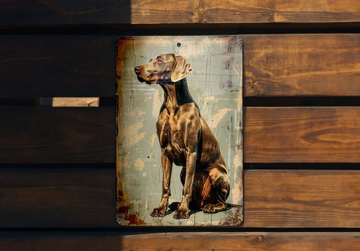 a picture of a dog on a wooden wall