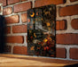 a picture of a clock on a brick wall