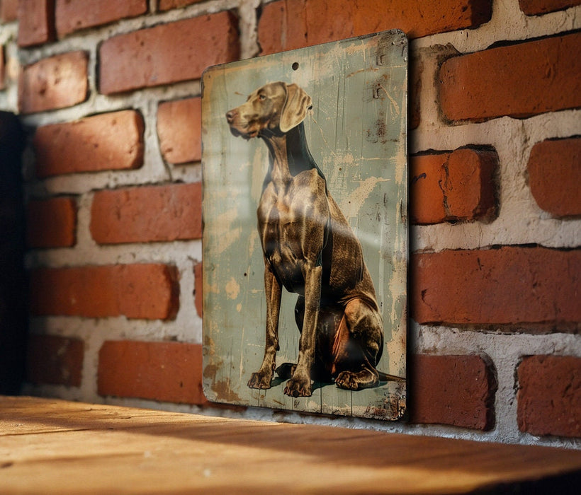 a picture of a dog on a brick wall