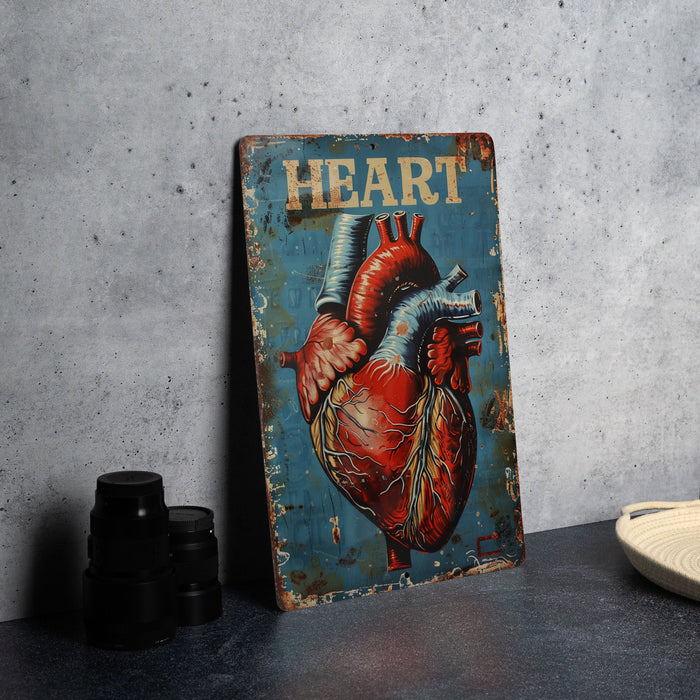 a sign with a picture of a heart on it