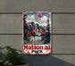 a sign on the side of a building that says banff national park