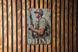 a painting of a soldier holding a rifle