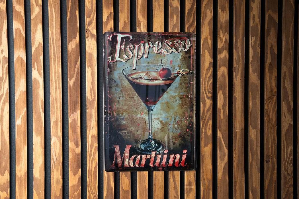 a picture of a martini sign hanging on a wall