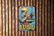 a sign on the side of a building that says build
