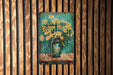 a sign on a wooden wall that says bloom here