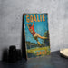 a vintage goalie save sign on a table