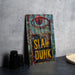 a picture of a slam dunk sign on a table